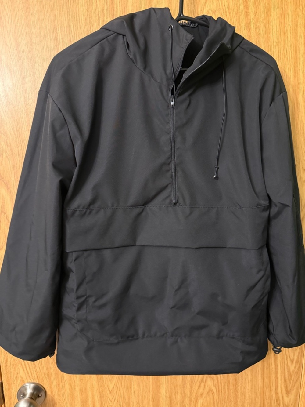 Women’s Black Hooded Pullover Jacket